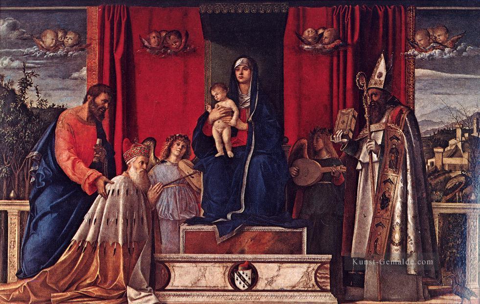 Barbarigo Altarbild Renaissance Giovanni Bellini Ölgemälde